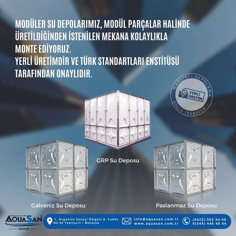 خزانات المياه المعيارية من Aquasan